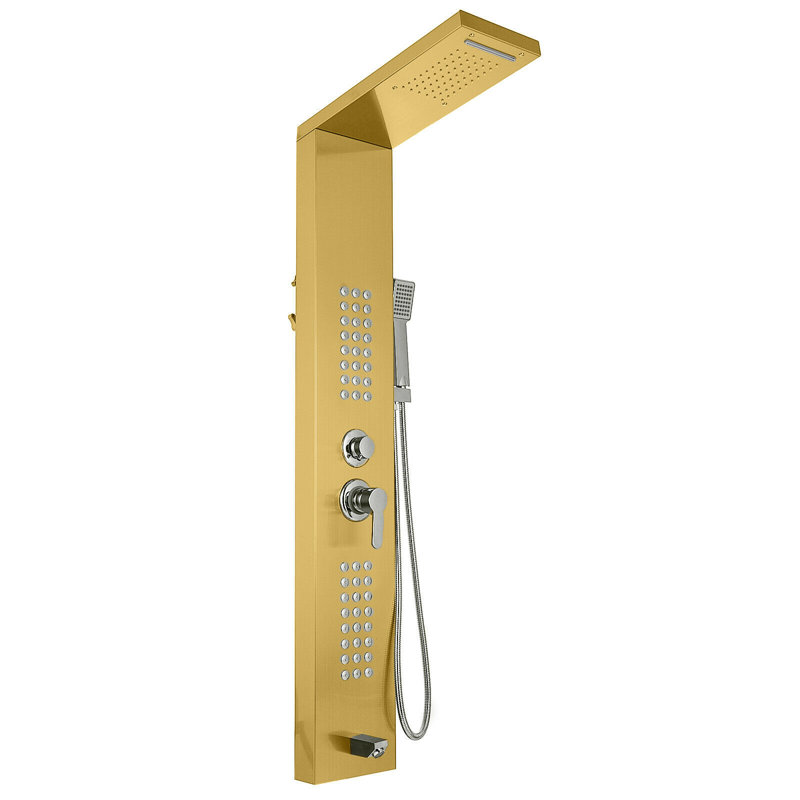 VEVOR 50'' Shower Panel with Adjustable Shower Head, Gold