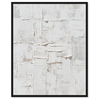 «White Palimpsest Surface I Boho», reproduction d'art sur toile par Art Remedy