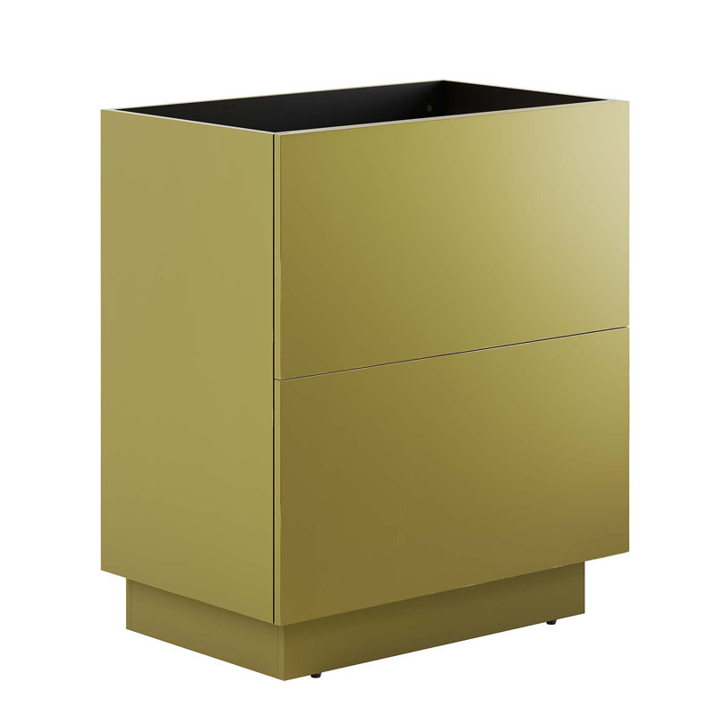 Quantum 30'' Black and Gold Freestanding Bathroom Vanity