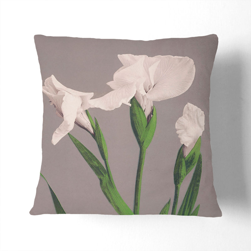 Floral Square Throw Cushion, 55cm H x 55cm W x 20cm D