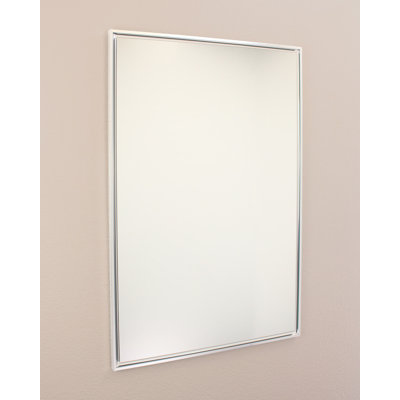 Miroir mural 24 po x 36 po Parker, montage mural horizontal / vertical portrait / paysage, idéal comme miroir d'entrée, de vestibule, de vestibule ou de salle de bain, chrome