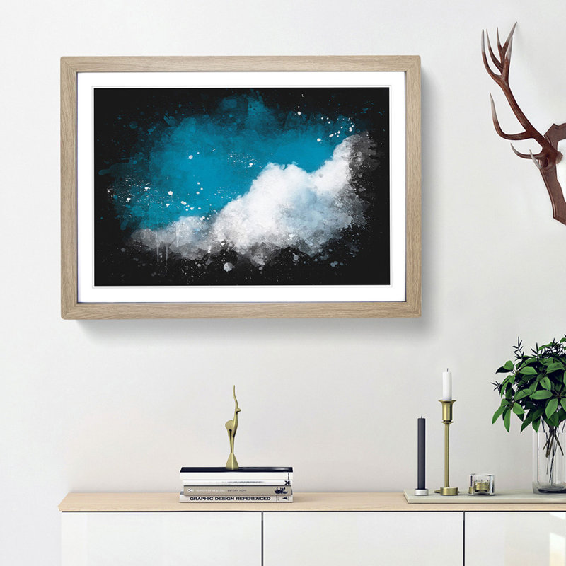 Crisp Clouds - Framed Print, Oak Framed, 24cm H x 33cm W x 2cm D