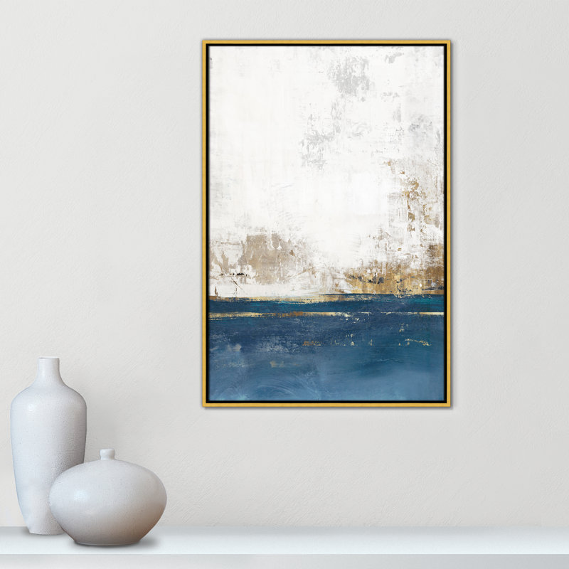 Golden Horizon I - reproduction de portrait par Casa Fine Arts, Or, H 37,5 po x l 25,5 po