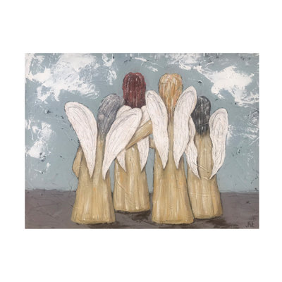 Art mural sur toile tendue - «The Gathering of Angels» de Jade Reynolds pour décoration de salon, de chambre à coucher ou de bureau - 14 x 19
