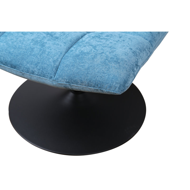 Birt Upholstered Swivel Accent Chair, Blue