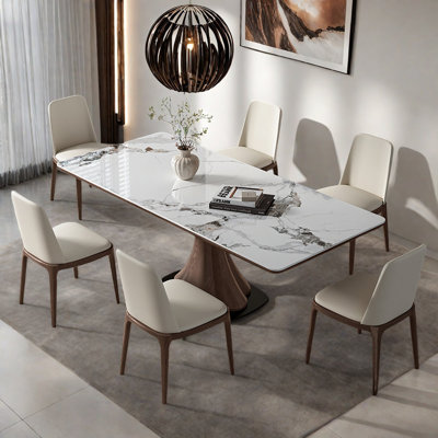 Simple rectangular dining table set