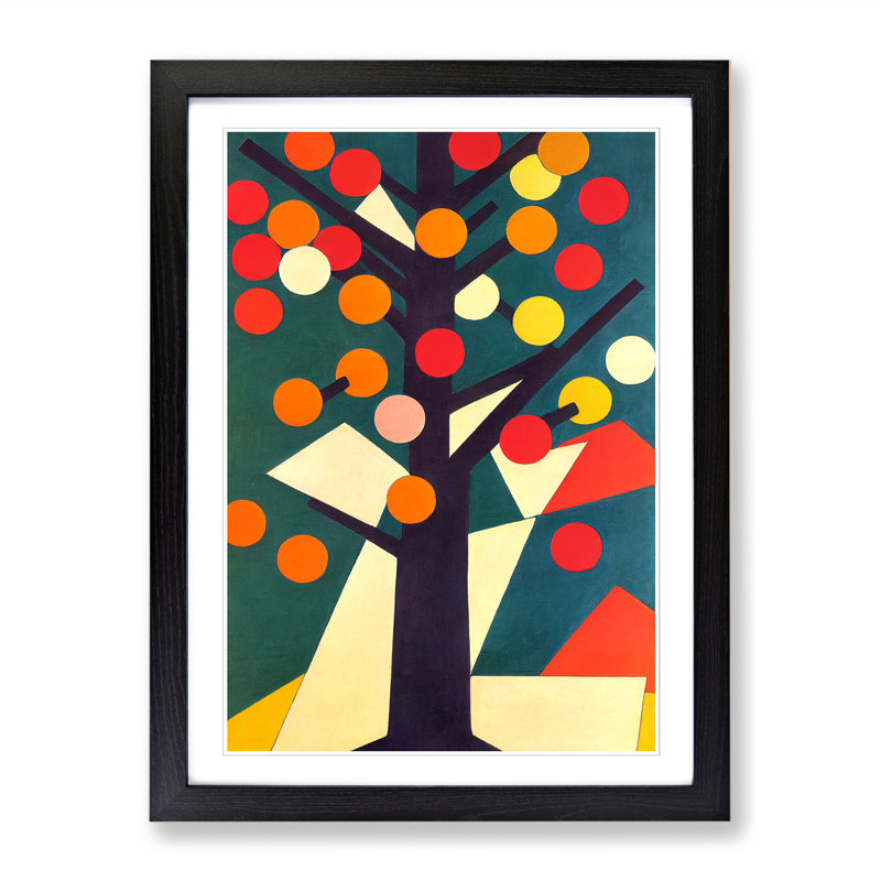 FRM-V0523-1868X Plum Tree Abstract - Picture Frame Print