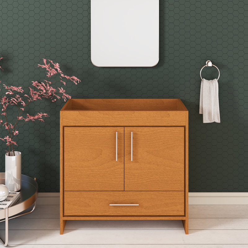 Volpa 35.25'' Single Bathroom Vanity Base Only, Honey Maple