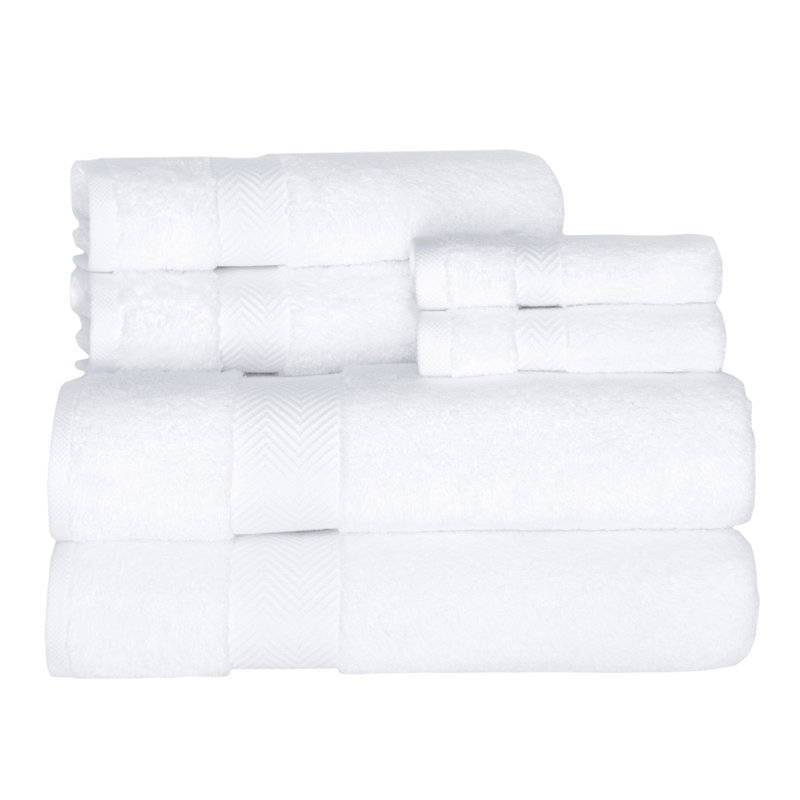 Hammack 6 Piece Turkish Cotton Towel Set, White