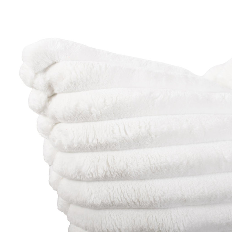 Oreiller Shar Pei , Rectangle H 14 po x l 22 po, Blanc, Polyester