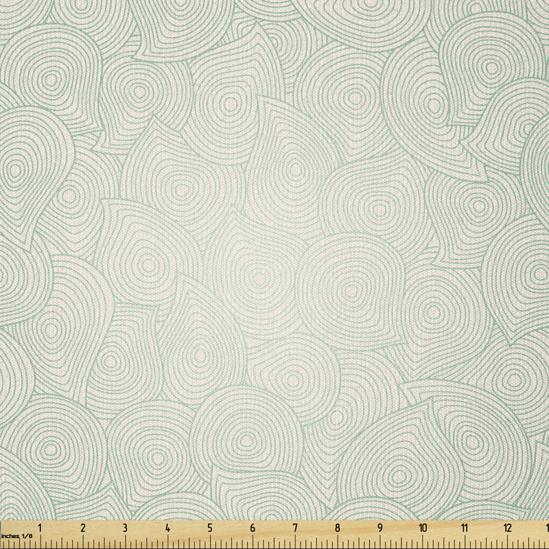 Tissu abstrait Ambesonne par The Yard, composition confuse de formes de goutte inégales de moiré à motif abstrait