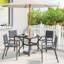 La table de salle à manger d'extérieur carrée durable, parfaite pour les rassemblements de patio et de jardin, rehausse tout espace extérieur.
