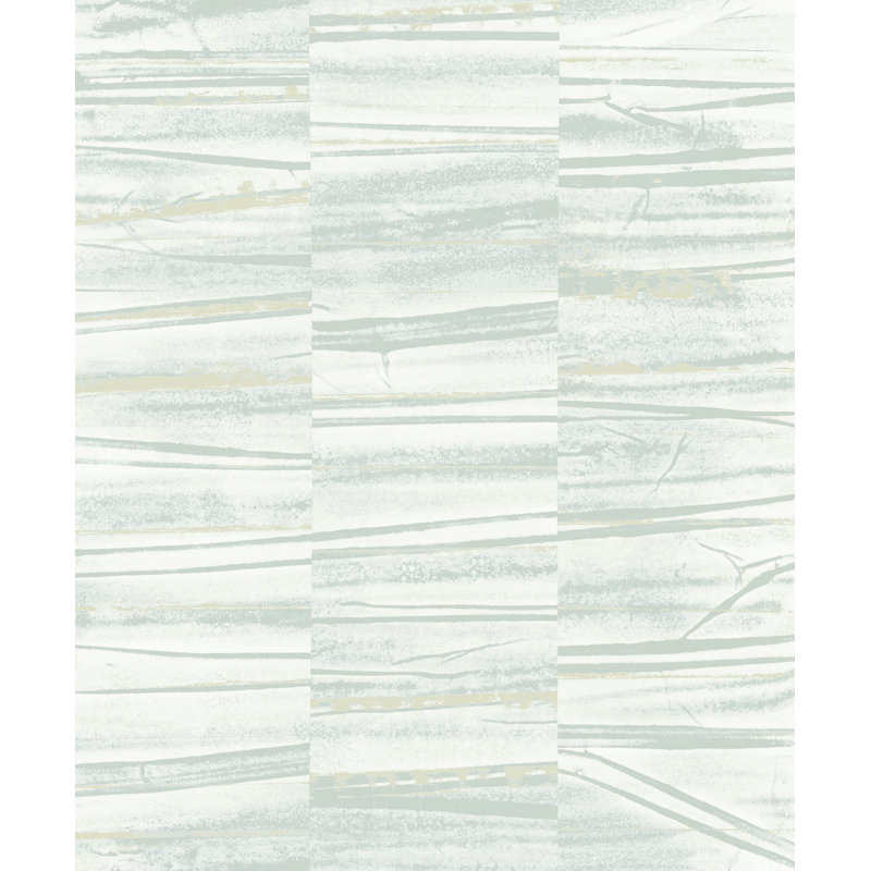 Rouleau de papier peint à motif géométrique marbre L 33 pi x l 21 po Ashlae Anjelika, Vert
