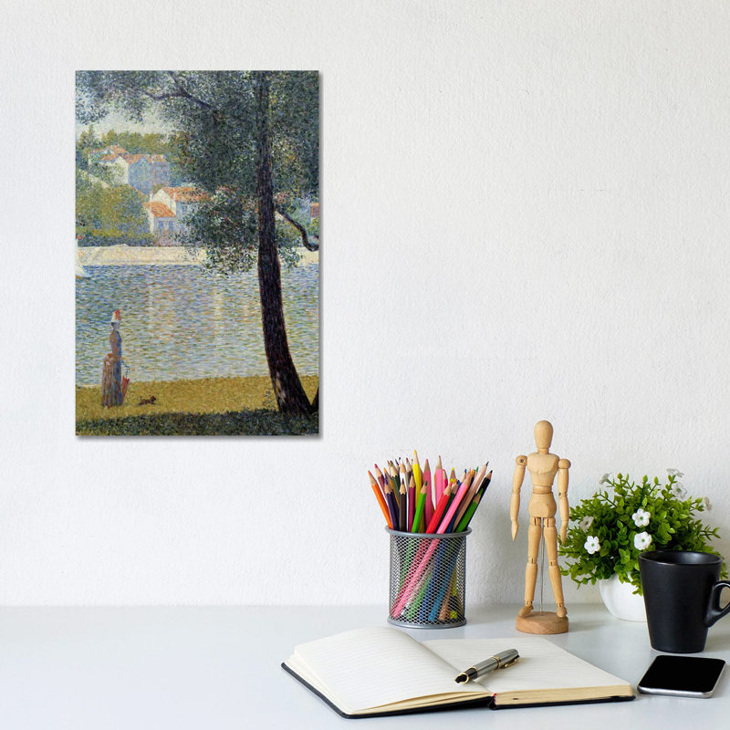 The Seine At Courbevoie, 1885 by Georges Seurat - Wrapped Canvas Print, 20.32 cm H x 30.48 cm W