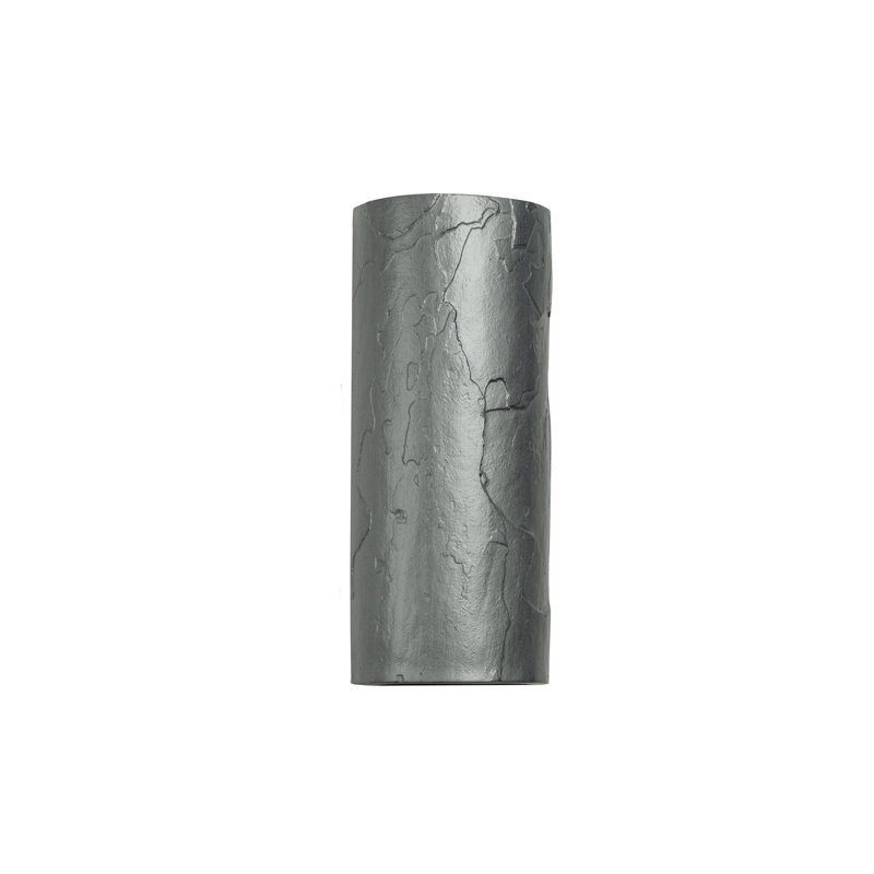 Donnice Flush Mount Ceramic Outdoor Wall Lights, LED Bulb Included, 17" H x 7" W x 4.5" D, Rubbed Pewter