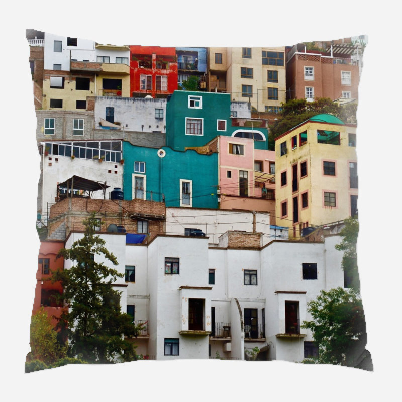 Architecture Microsuede Reversible Throw Pillow