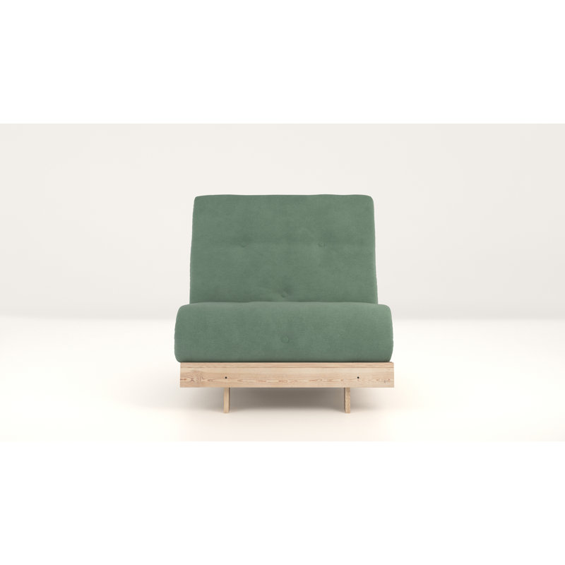 Chenango 75cm Upholstered Futon Chair, Sage Green