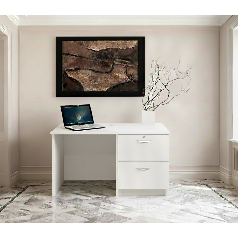 Walshaw Solid Wood Base Computer Desk, White