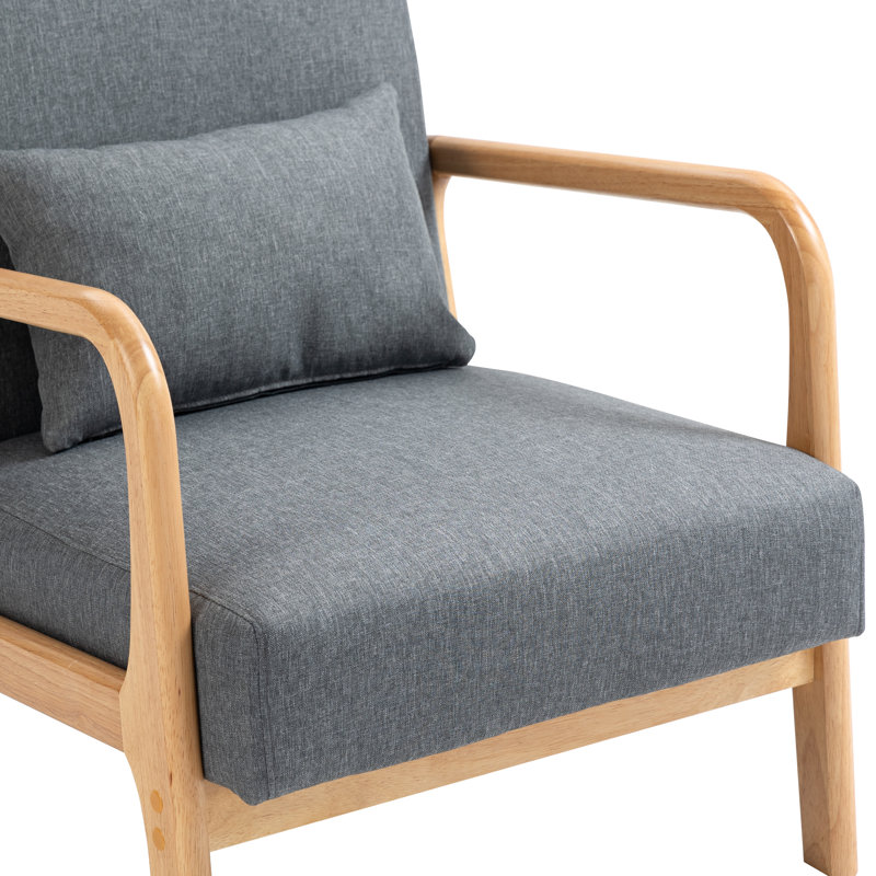 Fauteuil d'appoint Jyrin, Lin gris pâle