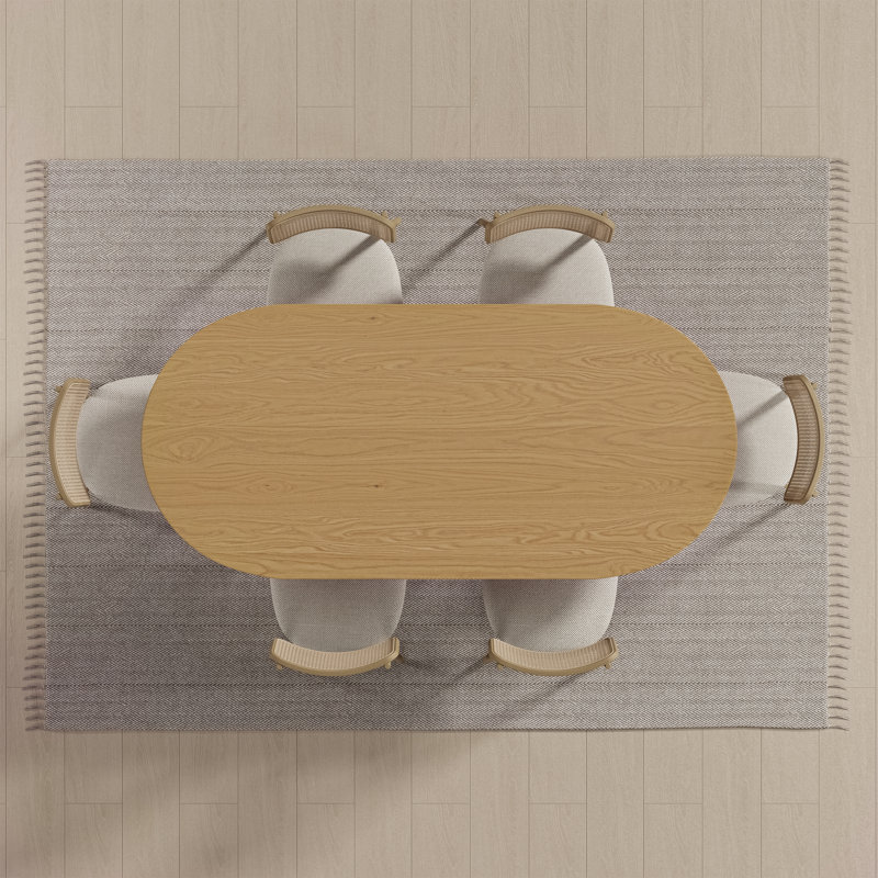 Avalyne Oval  Dining Table For Kitchen & Dining Room Table  4-6 Seats, Oak
