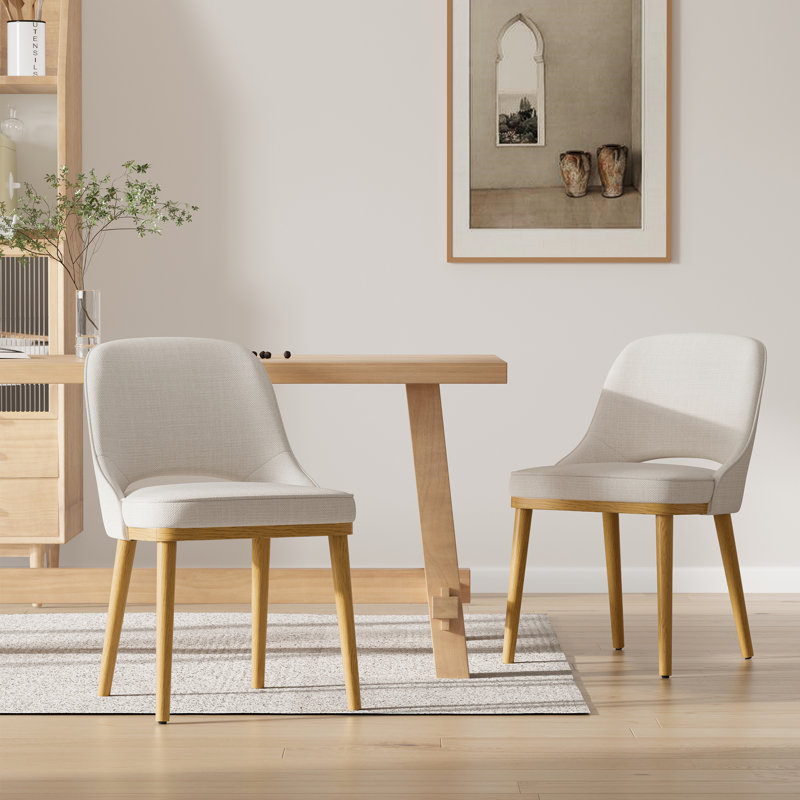 Chaises de salle à manger 19,5 po, Beige, Natural