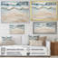 «Beige and Blue Coastal Beach Paint I», art mural sur toile Coastal Beach-1862023394-1862023402