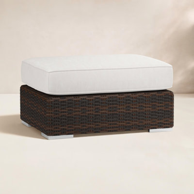 Upholstered Outdoor Ottoman with Cushion