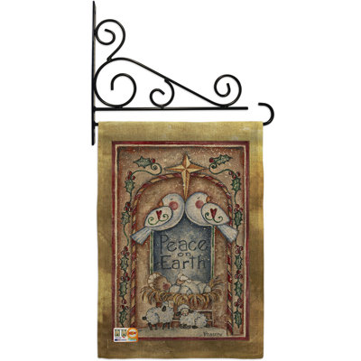 Double Sided 18.5'' H x 13'' W Polyester Christmas Garden Flag