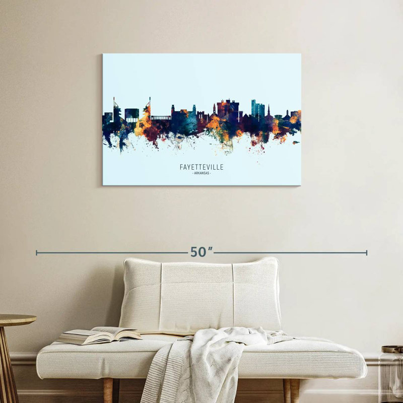 Nicci Fayetteville, Arkansas Skyline II, H 24 po x l 36 po