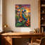Animaux, perroquet tropical, coucher de soleil, fleurs de la jungle, colibris, palmiers-555490720