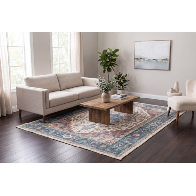 ELISE 5.3X7 6302-351 RED/BLUE/BEIGE