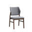 Ensemble de 2 chaises d'appoint Sarha en tissu et finition noyer-428996674