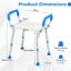 Shower Bench with Detachable Padded Arms-879243572