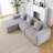 Modern Minimalist Modular Sectional Sofa, L-Shape Upholstered Cloud Couch with Deep Seats, Right Facing Chaise for Living Room-106846512