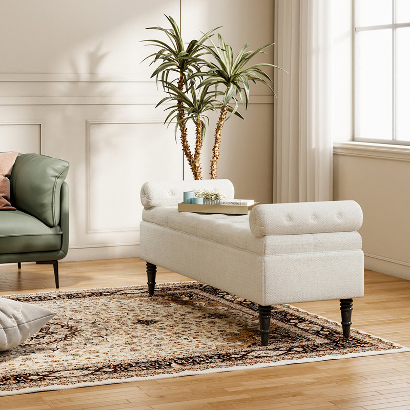 130cm Wide Rectangle No Pattern Standard Ottoman