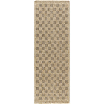 Abbie Machine Woven Checkered Area Rug