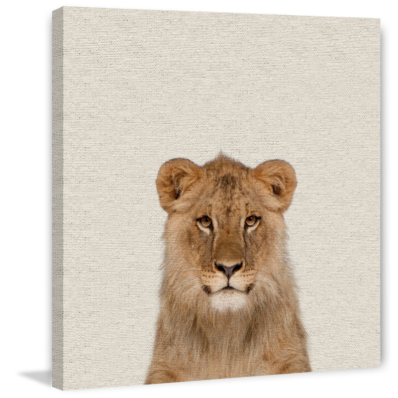 «Sourire lion», reproduction sur toile, H 32 po x l 32 po x P 1,5 po