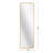 47x14" Gold Aluminum Over-the-Door Full-Length Mirror with Shatterproof Film-277715079