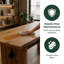 Table de conférence et de discussion en bois massif de style industriel moderne-1735077041