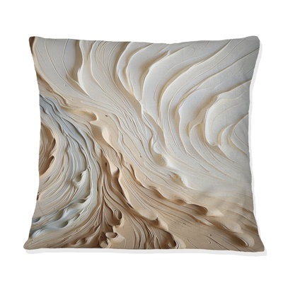 Blanc et or Champagne Flow III - Coussin décoratif imprimé champagne