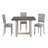 Transitional Dining Table Gray Wood Rectangle Trestle Base-1601317878