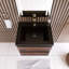 Meuble-lavabo mural simple 23,5 po avec plateau en résine Luhe-676802785