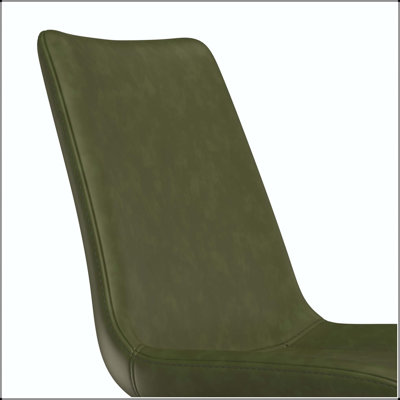 Ensemble de 4 chaises de salle à manger minimalistes modernes avec cuir synthétique et pieds en métal