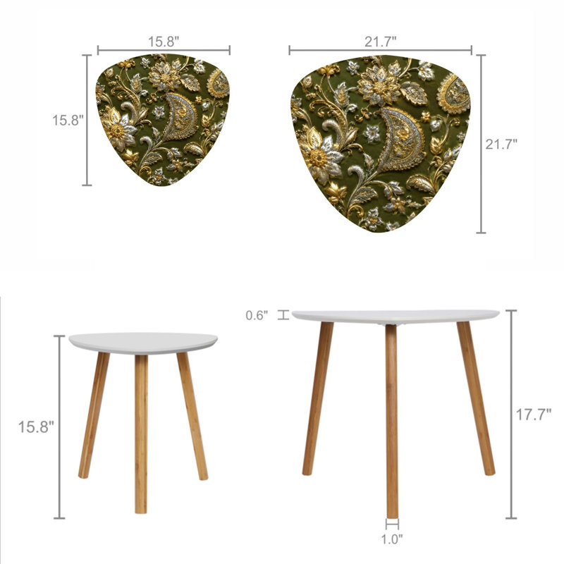 Ensemble de 2 tables basses gigognes Triangle