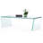 47.2" Tempered Glass Coffee Table for Living Room with V-shaped Legs