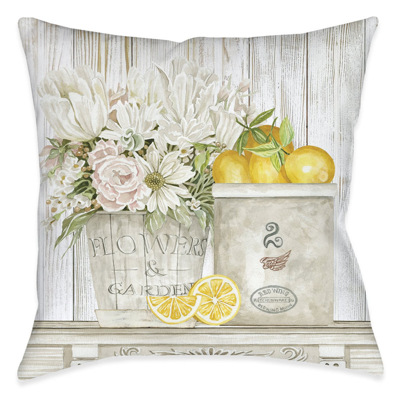 Coussin décoratif d'extérieur French Lemons
