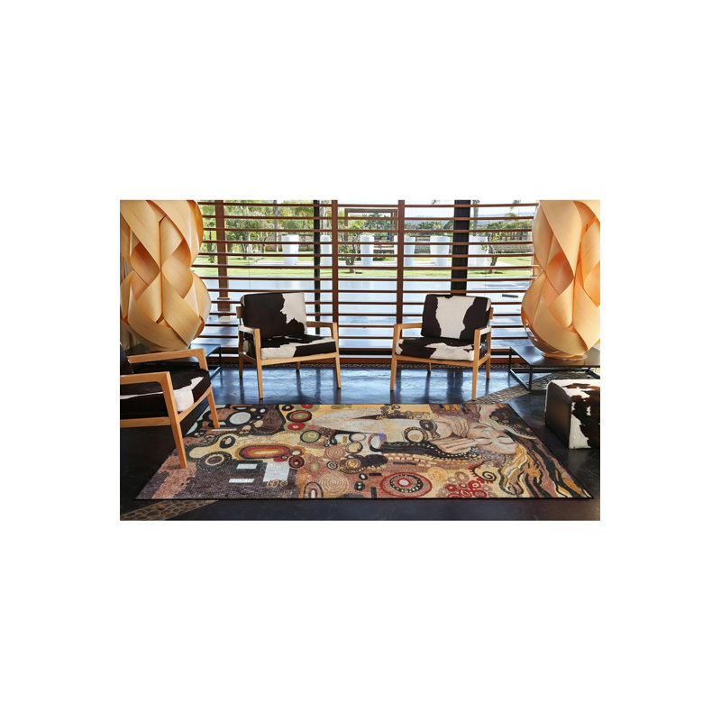 Tapis décoratif lavable à motifs humanistes