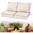 Fade Resistant Outdoor Chair Cushions Set Of 2, Deep Seat Patio Cushions 24 X 24 With Removable Cover, 28D High Resilience Foam Replacement Outdoor Seat Cushions With For Sofa, Adirondack Chair, Sectional,Beige-Cream-124896506-124896513