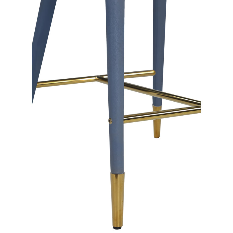 Destiny 26.5" Counter Stool, Vegan Leather, Navy