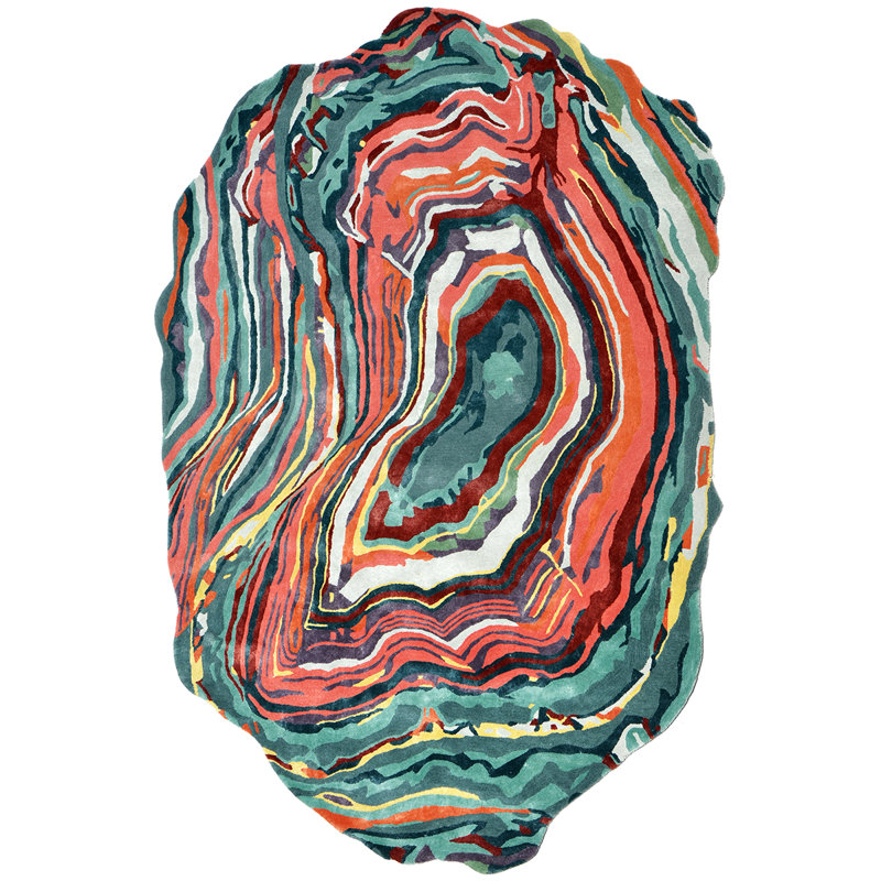 Abstract Area Rug, Novelty 6' x 9'